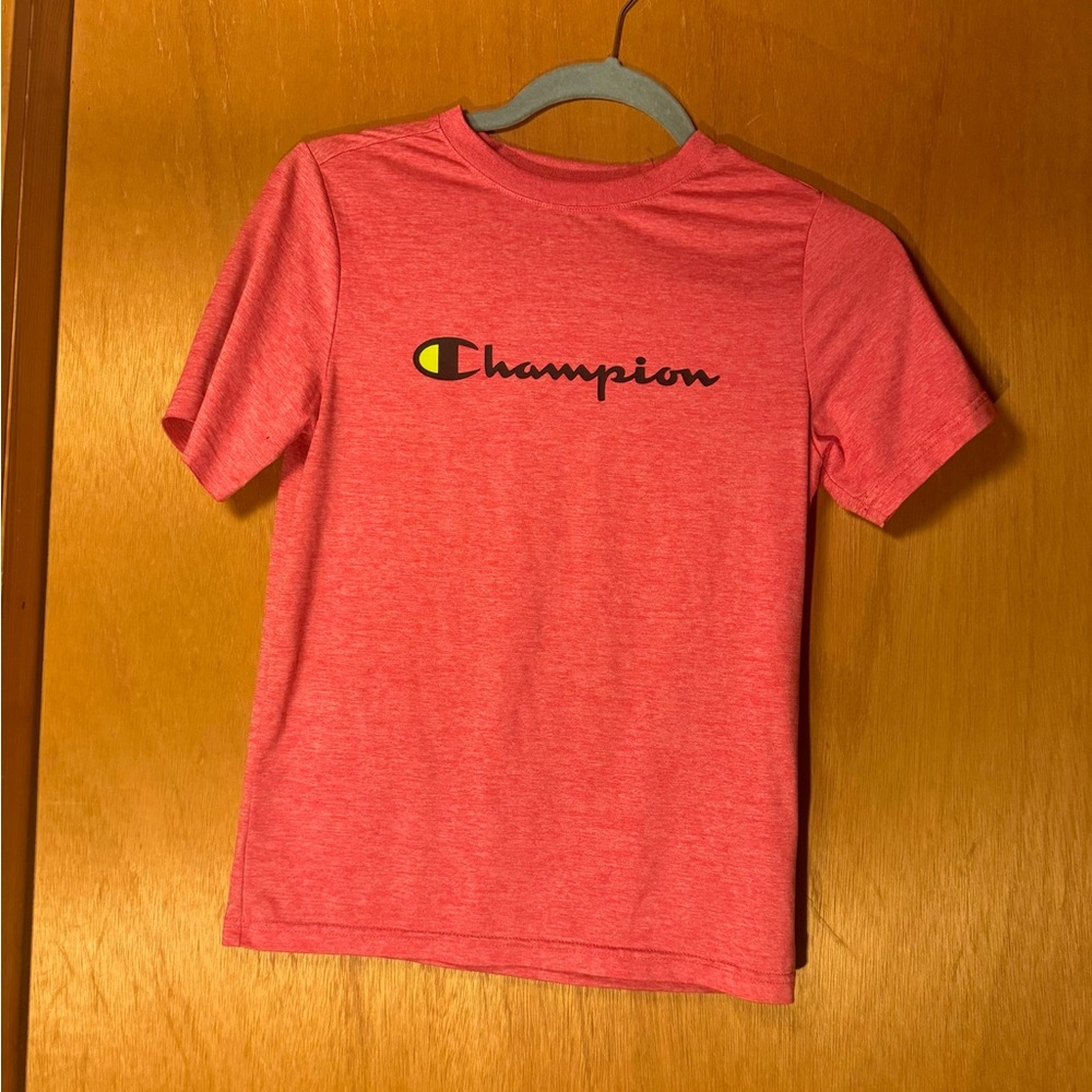CHAMPION Boys Size 10/12 Bright Salmon Color Quick Dry Material